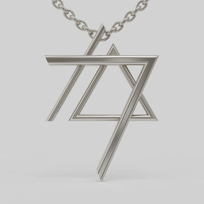 D.7.10 Pendant in Silver or Gold. Chain 70 cm (27.5") length.(small)