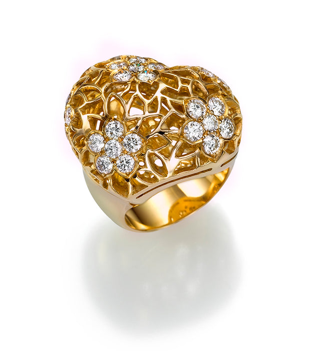 Diamonds Ring. 18k gold Intima. LP 1706