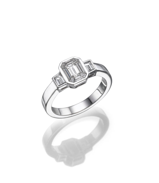 fine and elegant design ring 1ct diamonds . one of a kind, hand made.