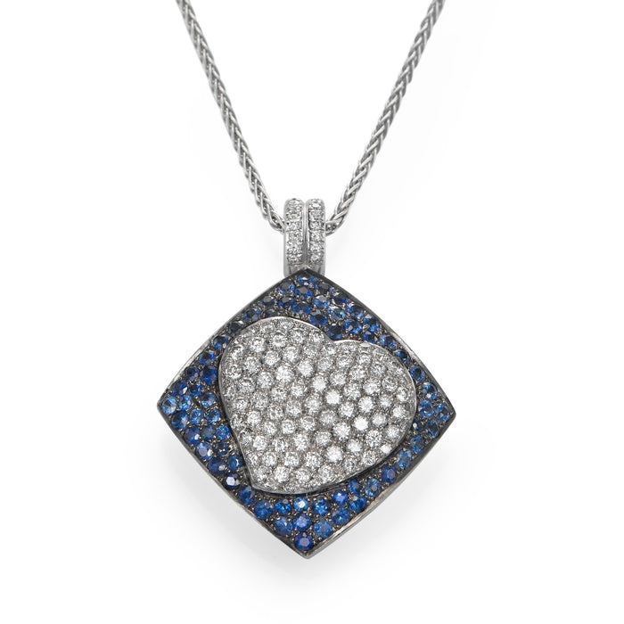 Diamonds and Sapphires Pendant. 18K gold.  Masquerade,  LP 3616