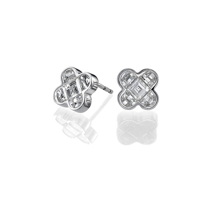 Half moons diamonds Earrings. Diamonds studs.18k gold.  6001